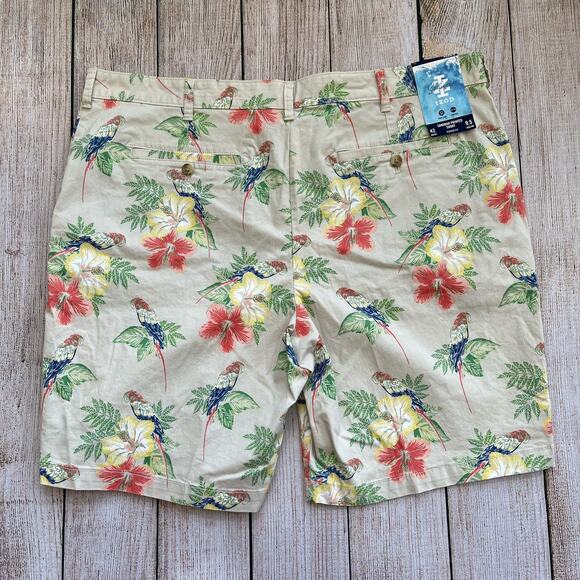 NWT Men's 42 IZOD Saltwater Sandbar Printed Flat Front Short - Picture 4 of 4